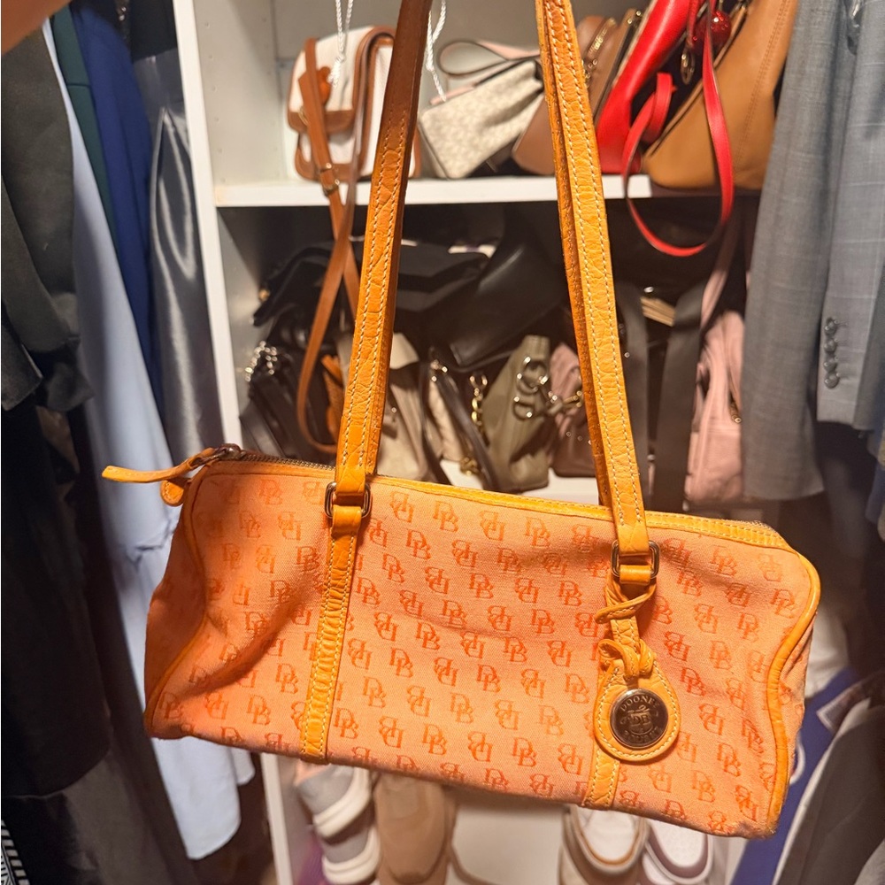 Dooney & Bourke Orange Logo Monogram Shoulder Bag - Picture 2 of 7